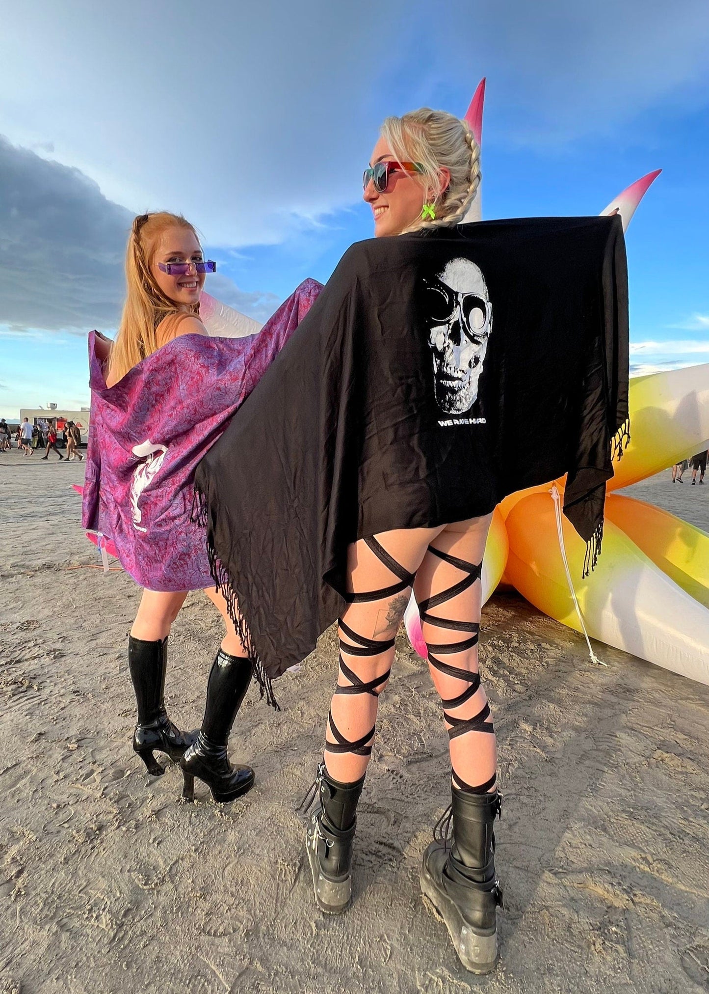 Rave Skull Head Pashmina