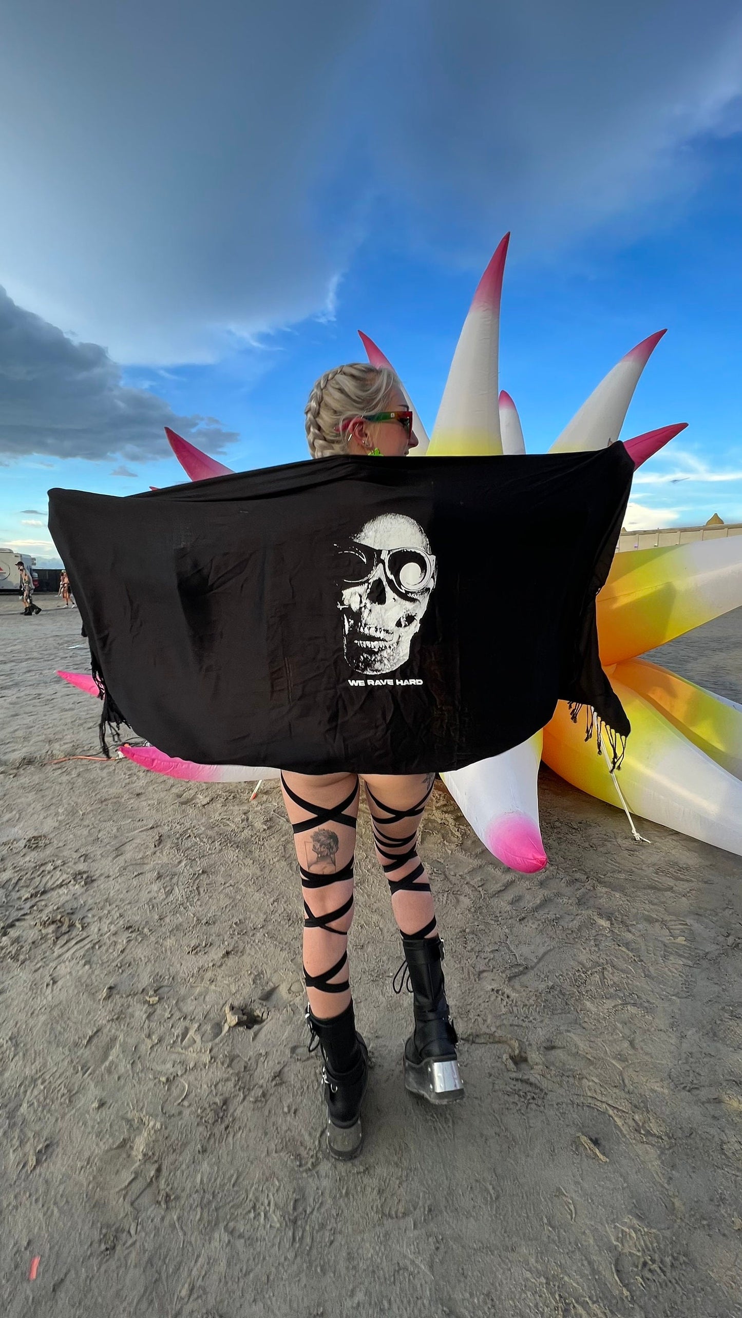 Rave Skull Head Pashmina