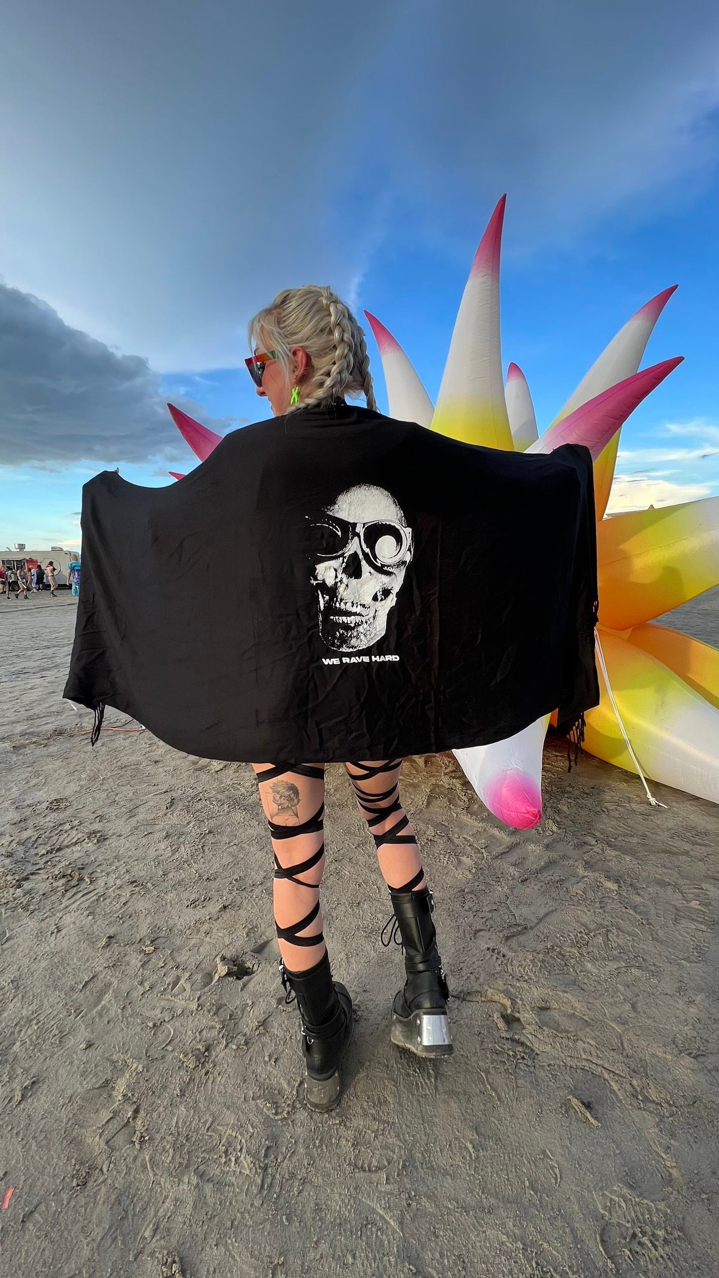 Rave Skull Head Pashmina