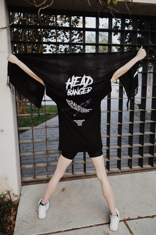 Black Headbanger Pashmina