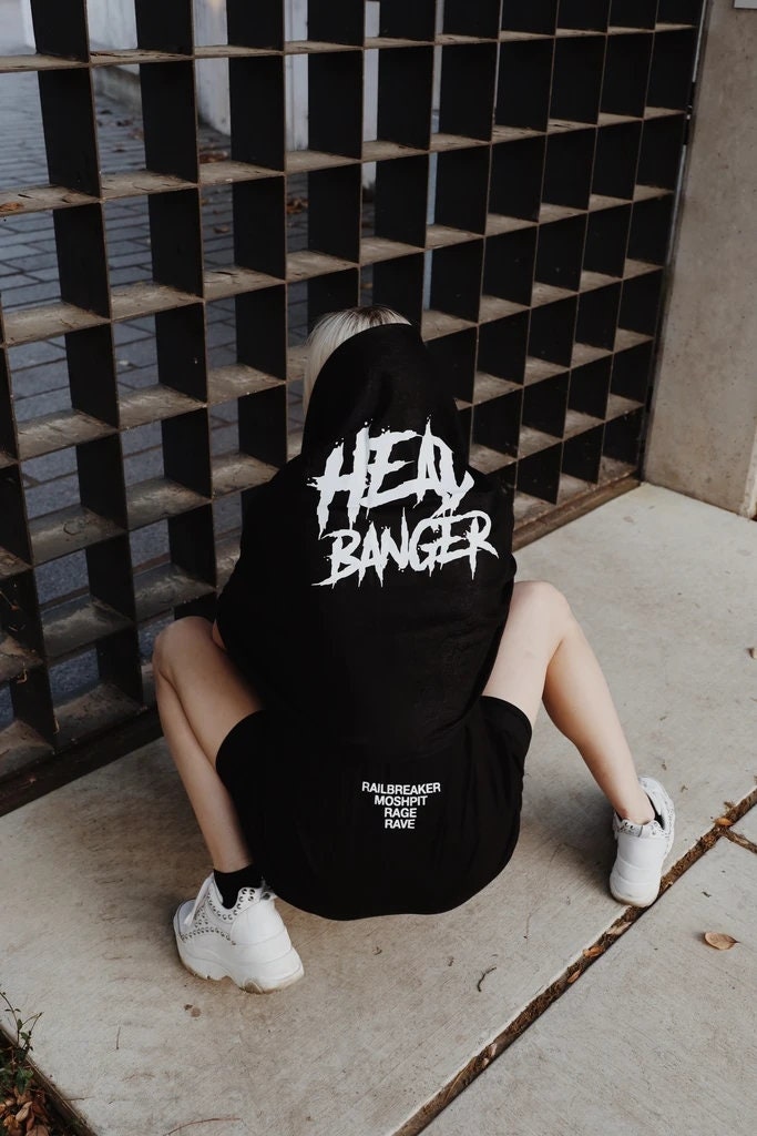 Black Headbanger Pashmina