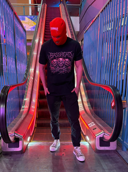 BASSHEAD SKULL & Rose Tee
