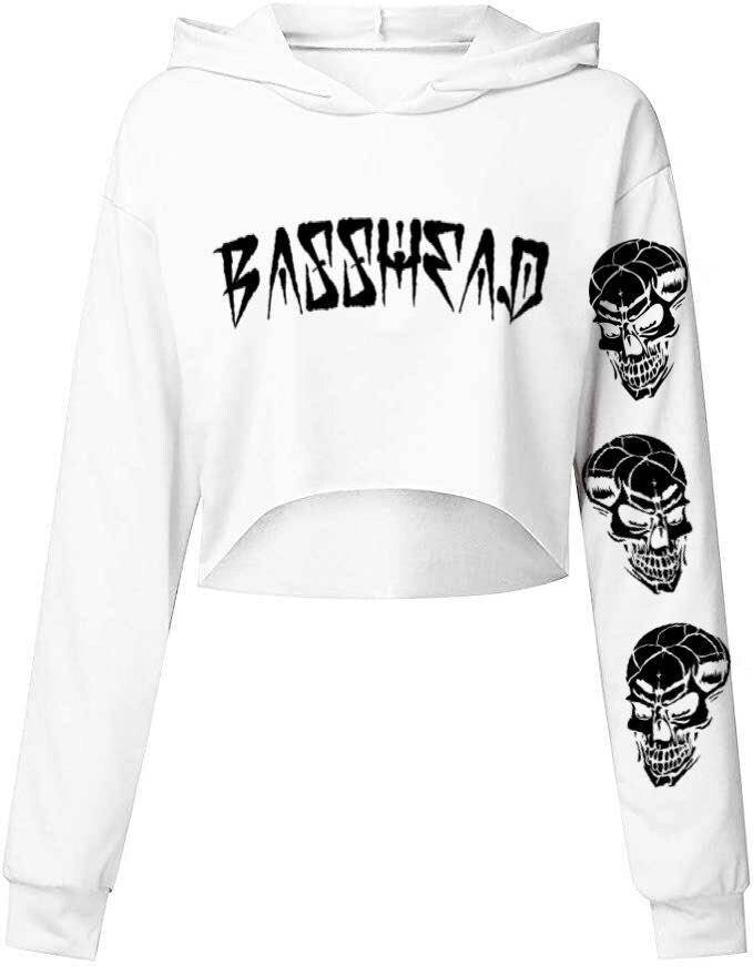 Basshead Crop Top Hoodie- Rave Tank, Music Festival Top, Rave tank top  For girls, EDM Tank Top, Rave Merch, Unisex Rave Shirt