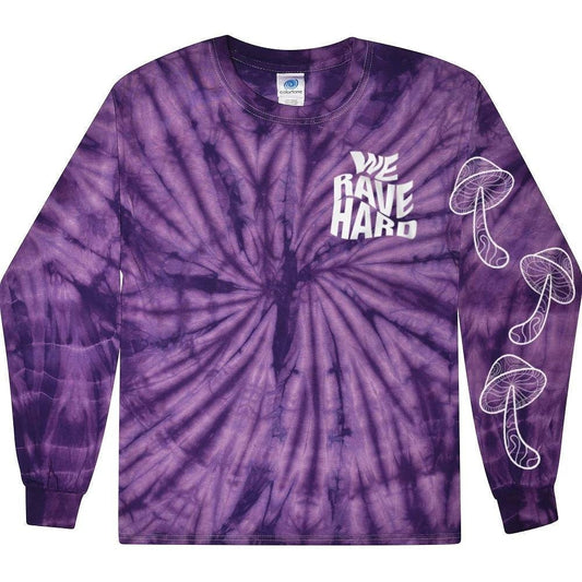Wavy Vibes Tie Dye Long Sleeve Tee- Rave Hoodie, Music Festival pullover , Rave hoodie For Men, EDM hoodie , Rave Merch, Unisex Rave hoodie