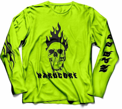 Neon Hardcore Skull Long Sleeve