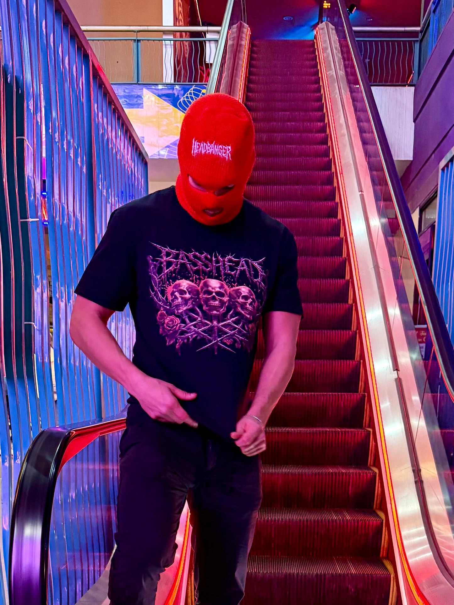 BASSHEAD SKULL & Rose Tee