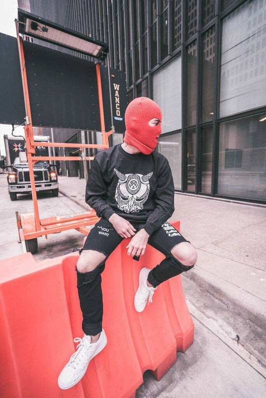 Rave Samurai Long Sleeve T Shirt - Rave T-shirt, Music Festival T-shirt, Rave Shirt For Men, EDM Shirt, Rave Merch, Unisex Rave Shirt