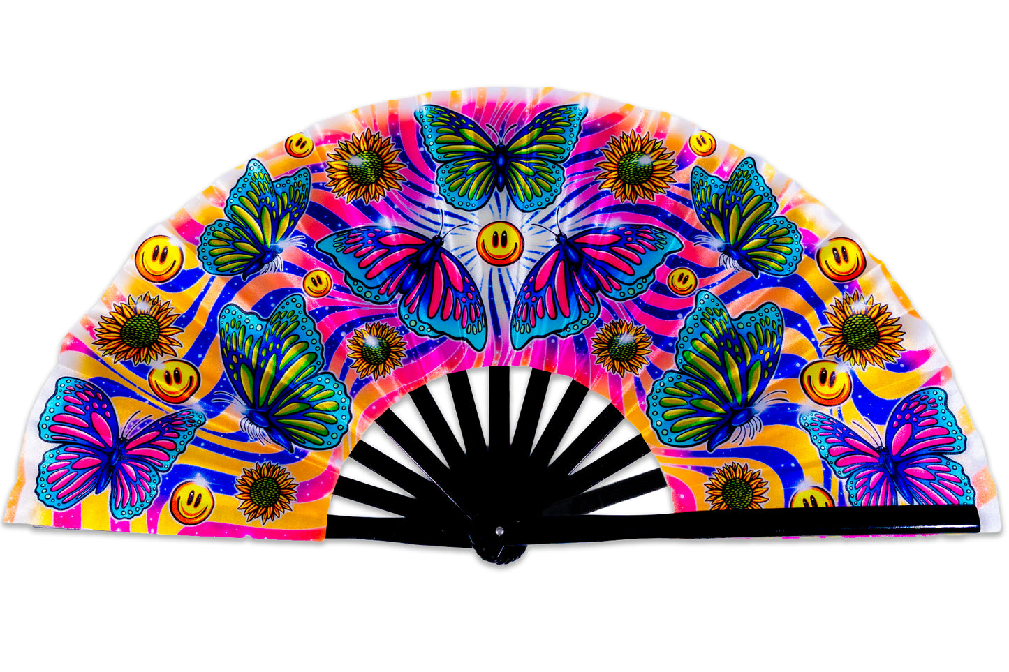 Butterfly Effect Iridescent Rave Hand Fan