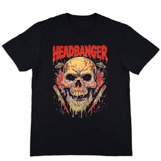 Headbanger Skull UFO Heavy Bass Rave Graphic Tee