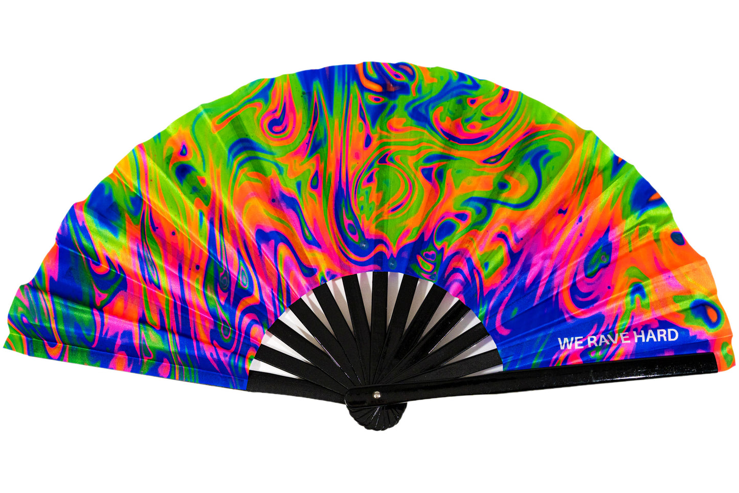 Neon Acid Wash We Rave Hard Rave Big Hand Fan