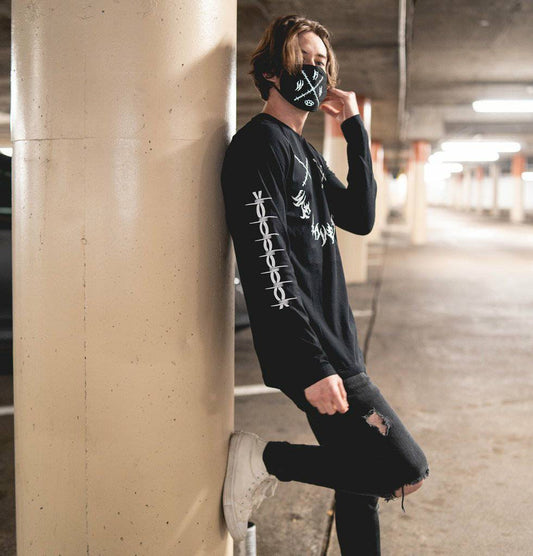 WRH Wire Face Long Sleeve T- Rave Hoodie, Music Festival pullover , Rave hoodie For Men, EDM hoodie , Rave Merch, Unisex Rave hoodie